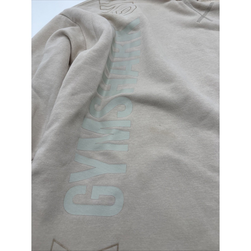 Gymshark Women's Oversized Sweat Shirt Beige Size Small Long Sleeve 85% Cotton - Picture 7 of 14